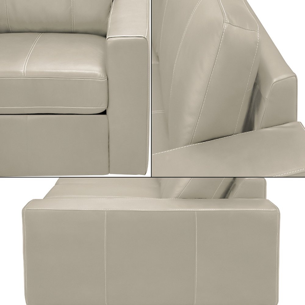 Sofá Decorativo Agatha 2 Lugares Sala de estar 150cm Pés em Madeira Couro Bege G88 - Gran Belo