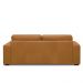 Sofá Decorativo Agatha 2 Lugares Sala de estar 150cm Pés em Madeira Couro Caramelo G88 - Gran Belo