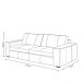 Sofá Decorativo Agatha 2 Lugares Sala de estar 150cm Pés em Madeira Couro Nude G88 - Gran Belo