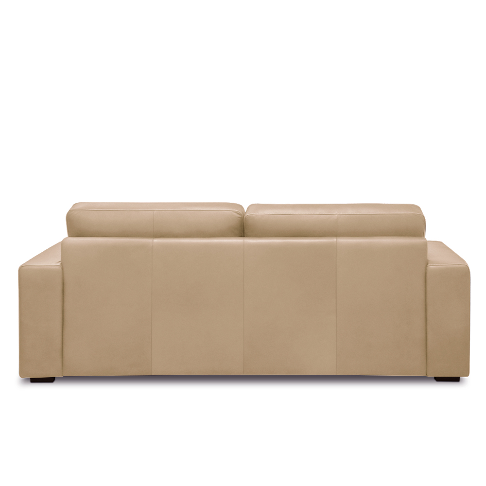 Sofá Decorativo Agatha 2 Lugares Sala de estar 150cm Pés em Madeira Couro Nude G88 - Gran Belo