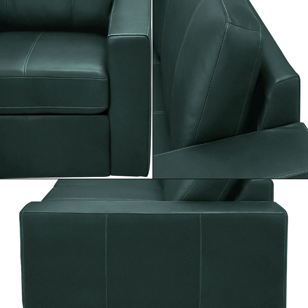 Sofá Decorativo Agatha 2 Lugares Sala de estar 150cm Pés em Madeira Couro Verde Musgo G88 - Gran Belo