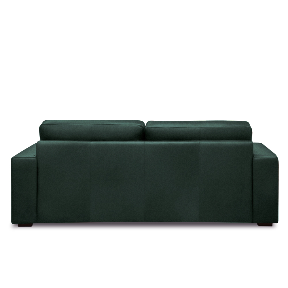 Sofá Decorativo Agatha 2 Lugares Sala de estar 150cm Pés em Madeira Couro Verde Musgo G88 - Gran Belo