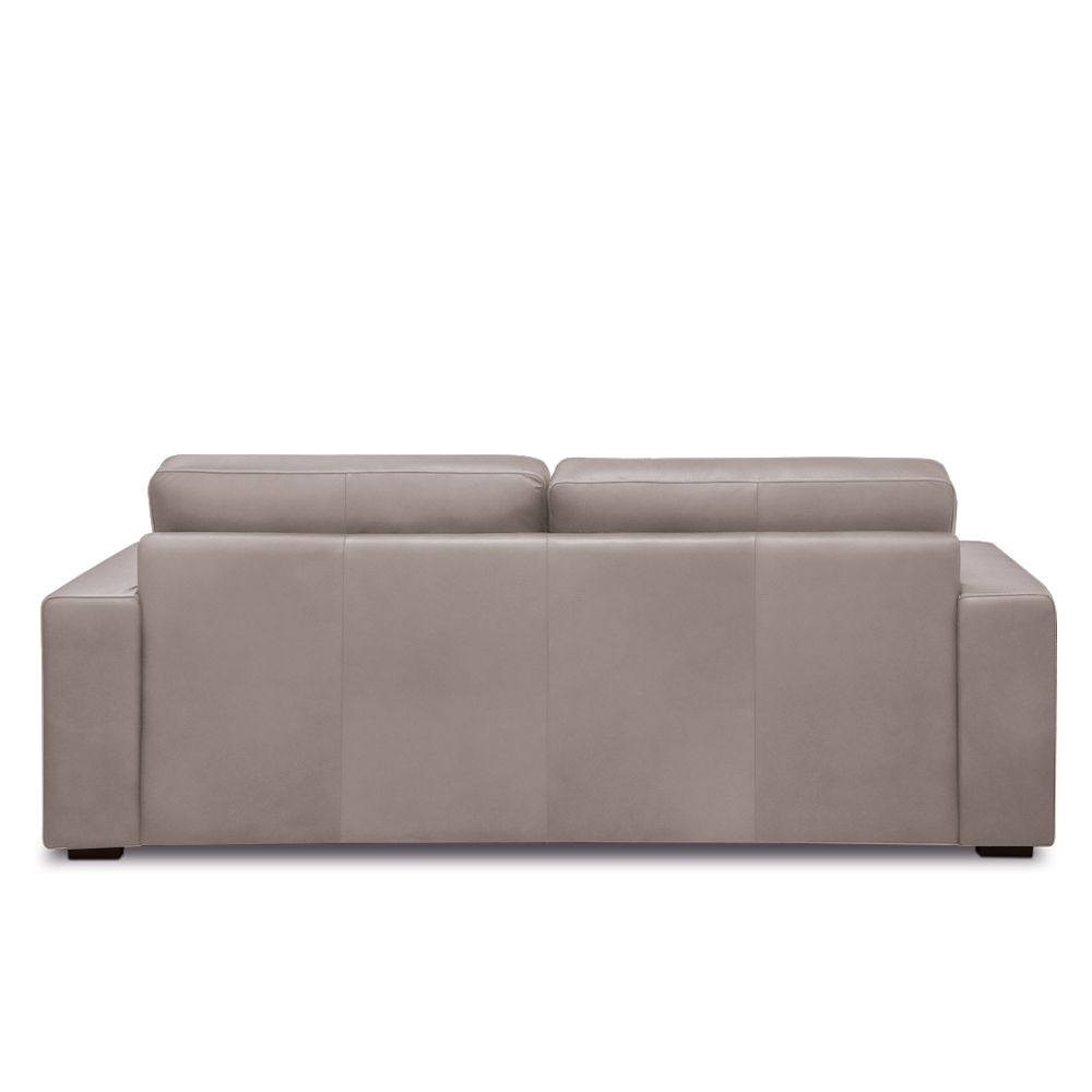 Sofá Decorativo Agatha 3 Lugares Sala de estar 235cm Pés em Madeira Couro Avelã G88 - Gran Belo