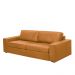 Sofá Decorativo Agatha 3 Lugares Sala de estar 235cm Pés em Madeira Couro Caramelo G88 - Gran Belo