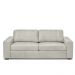 Sofá Decorativo Agatha 3 Lugares Sala de estar 235cm Pés em Madeira Couro Off White G88 - Gran Belo