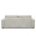 Sofá Decorativo Agatha 3 Lugares Sala de estar 235cm Pés em Madeira Couro Off White G88 - Gran Belo
