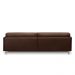 Sofá Decorativo Anthony 3 Lugares Sala de estar 210cm Pés em Aço Couro Marrom Chocolate G88 - Gran Belo