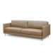 Sofá Decorativo Anthony 3 Lugares Sala de estar 210cm Pés em Aço Couro Nude G88 - Gran Belo
