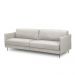 Sofá Decorativo Anthony 3 Lugares Sala de estar 210cm Pés em Aço Couro Off White G88 - Gran Belo