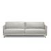 Sofá Decorativo Anthony 3 Lugares Sala de estar 210cm Pés em Aço Couro Off White G88 - Gran Belo