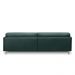 Sofá Decorativo Anthony 3 Lugares Sala de estar 210cm Pés em Aço Couro Verde Musgo G88 - Gran Belo