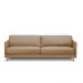 Sofá Decorativo Anthony 3 Lugares Sala de estar 240cm Pés em Aço Couro Nude G88 - Gran Belo