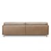 Sofá Decorativo Anthony 3 Lugares Sala de estar 240cm Pés em Aço Couro Nude G88 - Gran Belo