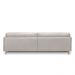 Sofá Decorativo Anthony 3 Lugares Sala de estar 240cm Pés em Aço Couro Off White G88 - Gran Belo