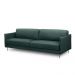 Sofá Decorativo Anthony 3 Lugares Sala de estar 240cm Pés em Aço Couro Verde Musgo G88 - Gran Belo