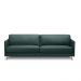 Sofá Decorativo Anthony 3 Lugares Sala de estar 240cm Pés em Aço Couro Verde Musgo G88 - Gran Belo