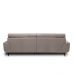 Sofá Decorativo Ashton 3 Lugares Sala de estar 216cm Pés em Aço Couro Avelã G88 - Gran Belo