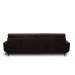 Sofá Decorativo Ashton 3 Lugares Sala de estar 216cm Pés em Aço Couro Marrom Chocolate G88 - Gran Belo