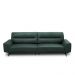 Sofá Decorativo Ashton 3 Lugares Sala de estar 236cm Pés em Aço Couro Verde Musgo G88 - Gran Belo