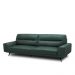 Sofá Decorativo Ashton 3 Lugares Sala de estar 236cm Pés em Aço Couro Verde Musgo G88 - Gran Belo