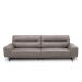 Sofá Decorativo Ashton 3 Lugares Sala de estar 256cm Pés em Aço Couro Avelã G88 - Gran Belo