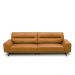 Sofá Decorativo Ashton 3 Lugares Sala de estar 256cm Pés em Aço Couro Caramelo G88 - Gran Belo