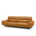 Sofá Decorativo Ashton 3 Lugares Sala de estar 256cm Pés em Aço Couro Caramelo G88 - Gran Belo