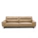 Sofá Decorativo Ashton 3 Lugares Sala de estar 256cm Pés em Aço Couro Nude G88 - Gran Belo