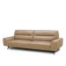 Sofá Decorativo Ashton 3 Lugares Sala de estar 256cm Pés em Aço Couro Nude G88 - Gran Belo