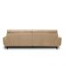Sofá Decorativo Ashton 3 Lugares Sala de estar 256cm Pés em Aço Couro Nude G88 - Gran Belo