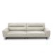 Sofá Decorativo Ashton 3 Lugares Sala de estar 256cm Pés em Aço Couro Off White G88 - Gran Belo