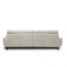 Sofá Decorativo Ashton 3 Lugares Sala de estar 256cm Pés em Aço Couro Off White G88 - Gran Belo