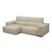 Sofá Decorativo Barbosa 3 Lugares Sala de estar 230cm Reclinável e Retrátil Couro Bege G88 - Gran Belo