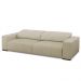 Sofá Decorativo Barbosa 3 Lugares Sala de estar 230cm Reclinável e Retrátil Couro Bege G88 - Gran Belo