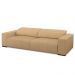 Sofá Decorativo Barbosa 3 Lugares Sala de estar 230cm Reclinável e Retrátil Couro Nude G88 - Gran Belo