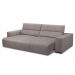 Sofá Decorativo Barbosa 3 Lugares Sala de estar 250cm Reclinável e Retrátil Couro Avelã G88 - Gran Belo