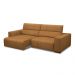 Sofá Decorativo Barbosa 3 Lugares Sala de estar 250cm Reclinável e Retrátil Couro Caramelo G88 - Gran Belo