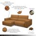 Sofá Decorativo Barbosa 3 Lugares Sala de estar 250cm Reclinável e Retrátil Couro Caramelo G88 - Gran Belo