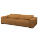 Sofá Decorativo Barbosa 3 Lugares Sala de estar 250cm Reclinável e Retrátil Couro Caramelo G88 - Gran Belo