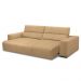 Sofá Decorativo Barbosa 3 Lugares Sala de estar 250cm Reclinável e Retrátil Couro Nude G88 - Gran Belo