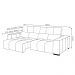 Sofá Decorativo Barbosa 3 Lugares Sala de estar 250cm Reclinável e Retrátil Couro Off White G88 - Gran Belo