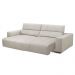 Sofá Decorativo Barbosa 3 Lugares Sala de estar 250cm Reclinável e Retrátil Couro Off White G88 - Gran Belo