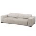 Sofá Decorativo Barbosa 3 Lugares Sala de estar 250cm Reclinável e Retrátil Couro Off White G88 - Gran Belo
