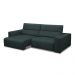 Sofá Decorativo Barbosa 3 Lugares Sala de estar 250cm Reclinável e Retrátil Couro Verde Musgo G88 - Gran Belo