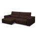 Sofá Decorativo Barbosa 5 Lugares Sala de estar 290cm Reclinável e Retrátil Couro Marrom Chocolate G88 - Gran Belo