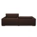 Sofá Decorativo Barbosa 5 Lugares Sala de estar 290cm Reclinável e Retrátil Couro Marrom Chocolate G88 - Gran Belo