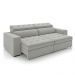 Sofá Decorativo Hugo 2 Lugares 208cm Reclinável e Retrátil Veludo Cinza Claro G45 - Gran Belo