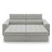 Sofá Decorativo Hugo 2 Lugares 208cm Reclinável e Retrátil Veludo Cinza Claro G45 - Gran Belo
