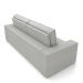 Sofá Decorativo Hugo 2 Lugares 208cm Reclinável e Retrátil Veludo Cinza Claro G45 - Gran Belo