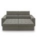 Sofá Decorativo Hugo 2 Lugares 208cm Reclinável e Retrátil Veludo Cinza G45 - Gran Belo